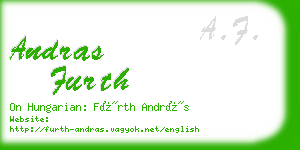 andras furth business card